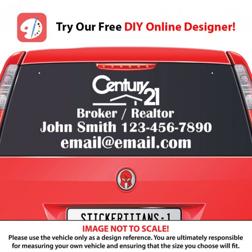 Century 21 Style 04 - Rear Glass Decal